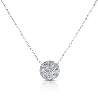 Diamond Lente Necklace In 18K Gold