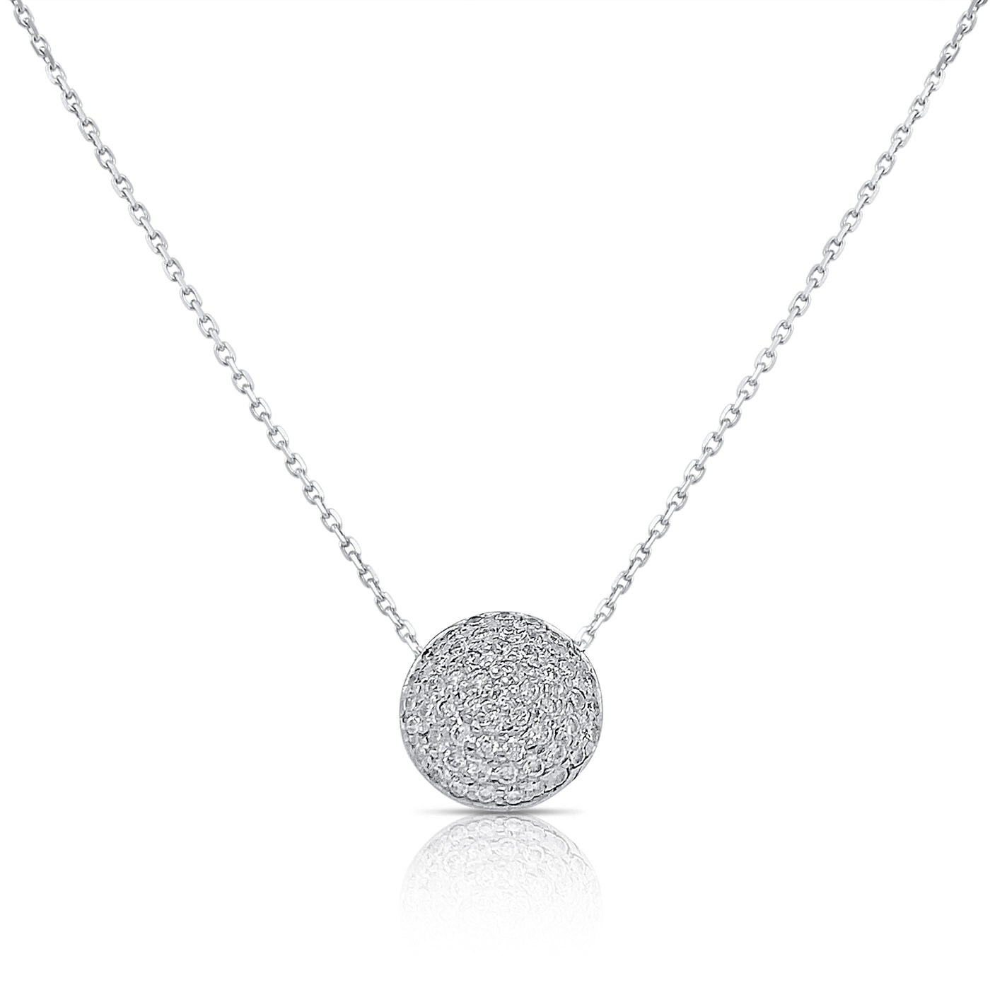 Diamond Lente Necklace In 18K Rose Gold