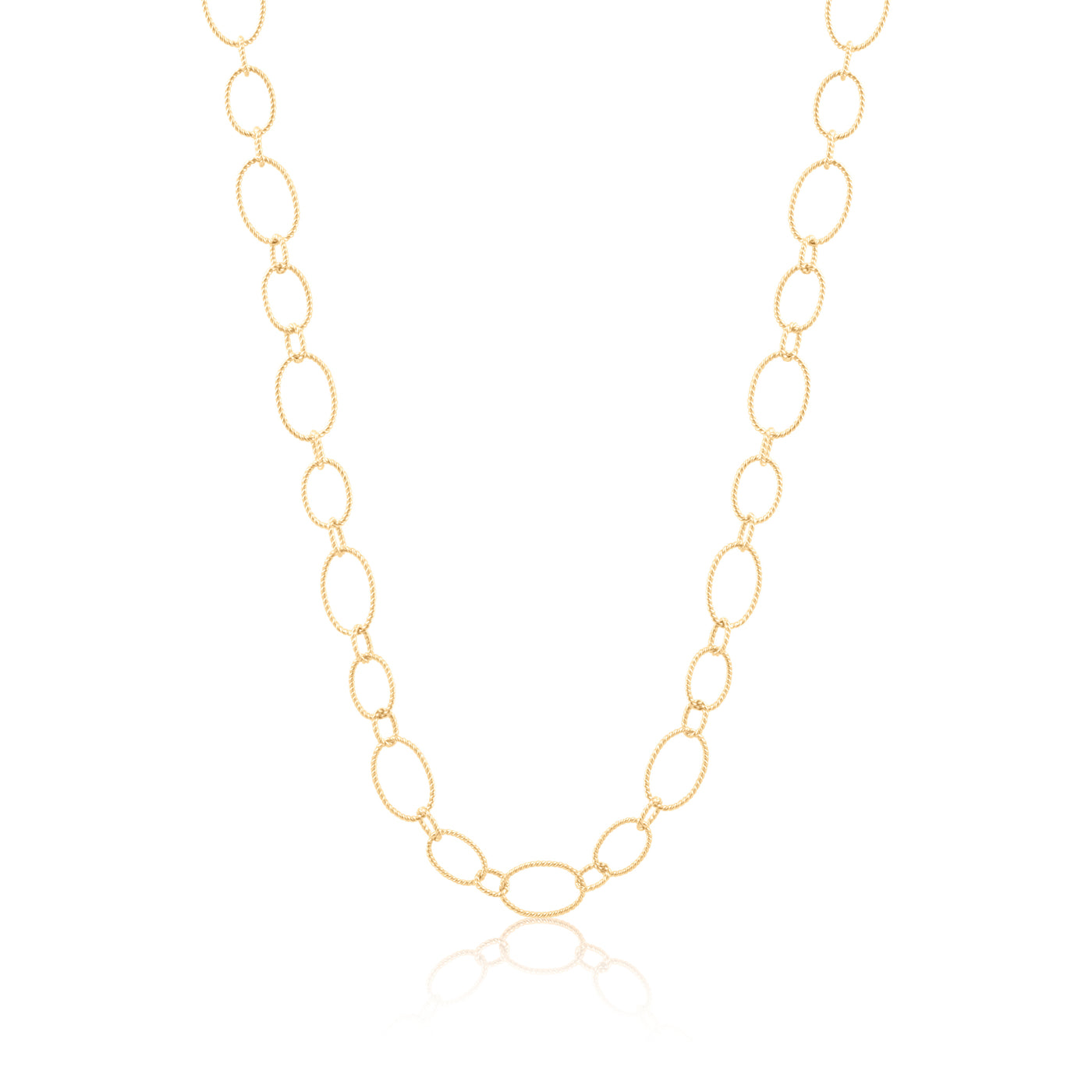 Twisted Wire Necklace In 18K Yellow Gold