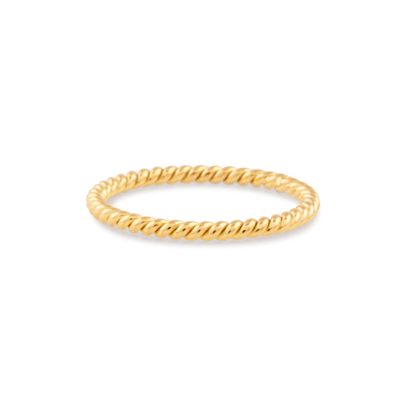 Twisted Band Ring In 18K Yellow Gold