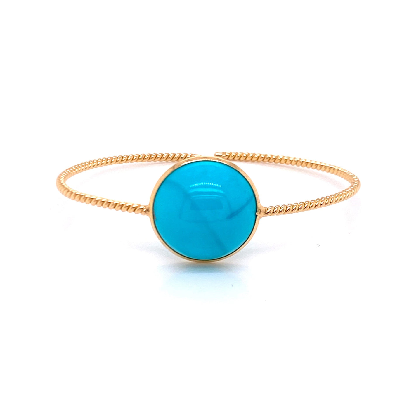 Turquoise Rd. Bangle In 18K Yellow Gold