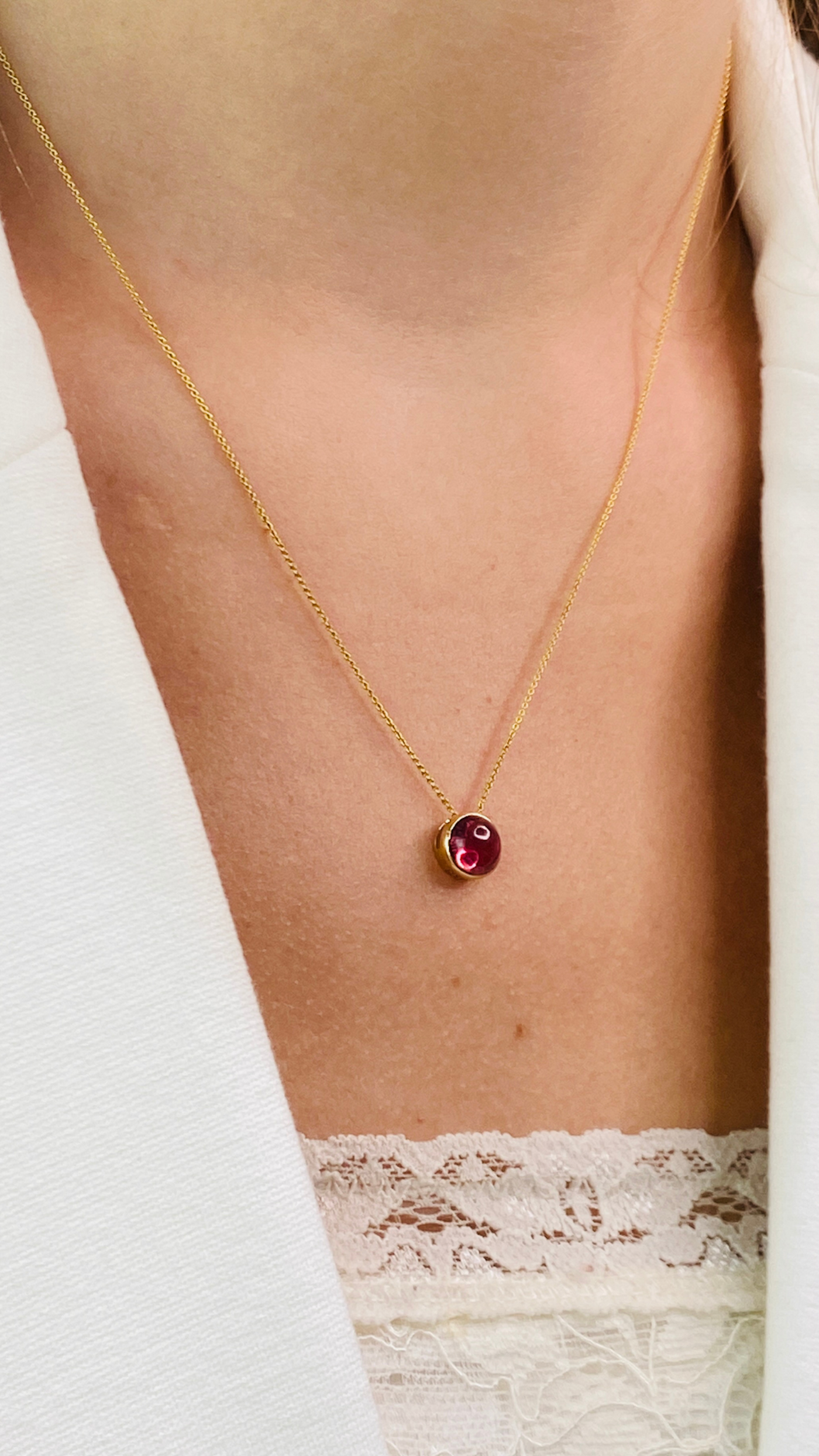 Gemstone Round Astro Pendant In 18K Yellow Gold