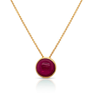 Gemstone Round Astro Pendant In 18K Yellow Gold - Tresor Collection