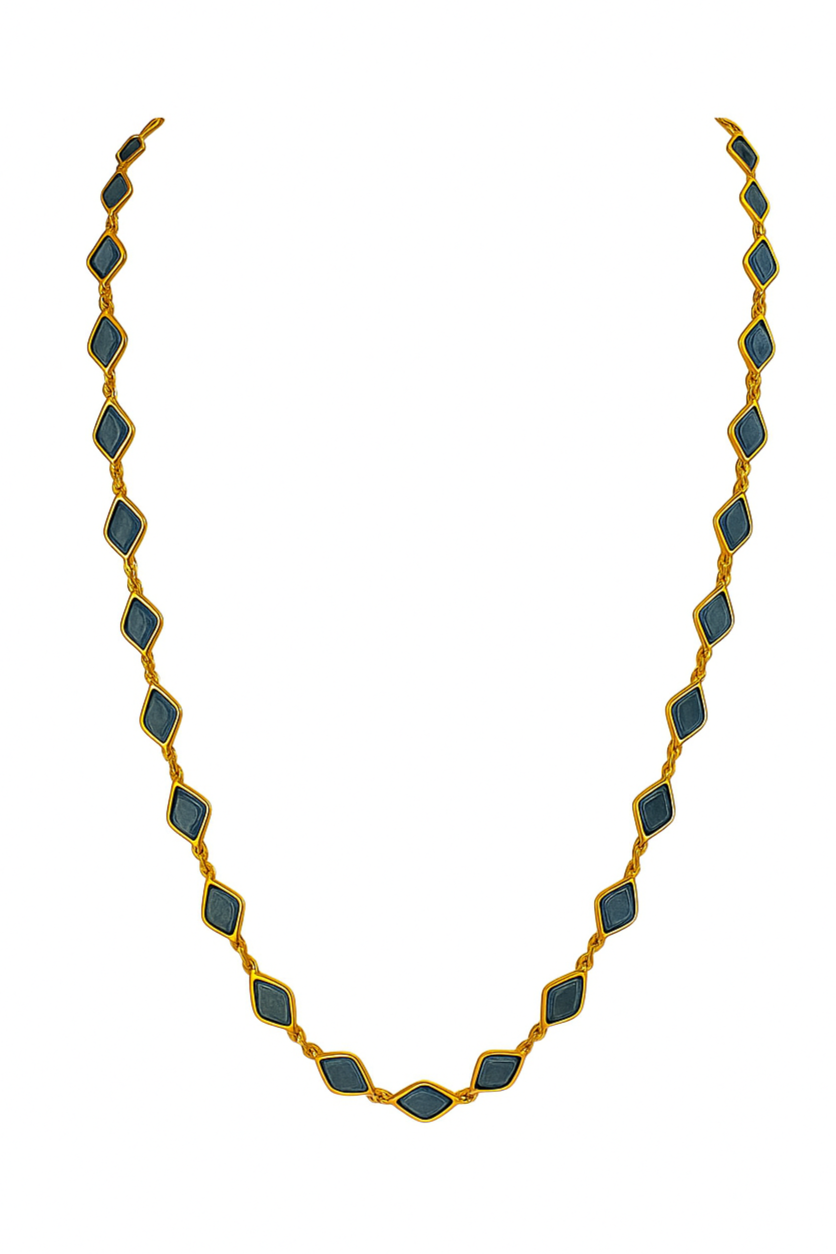Blue Sapphire Unshape Link to Link Necklace – Tresor Collection