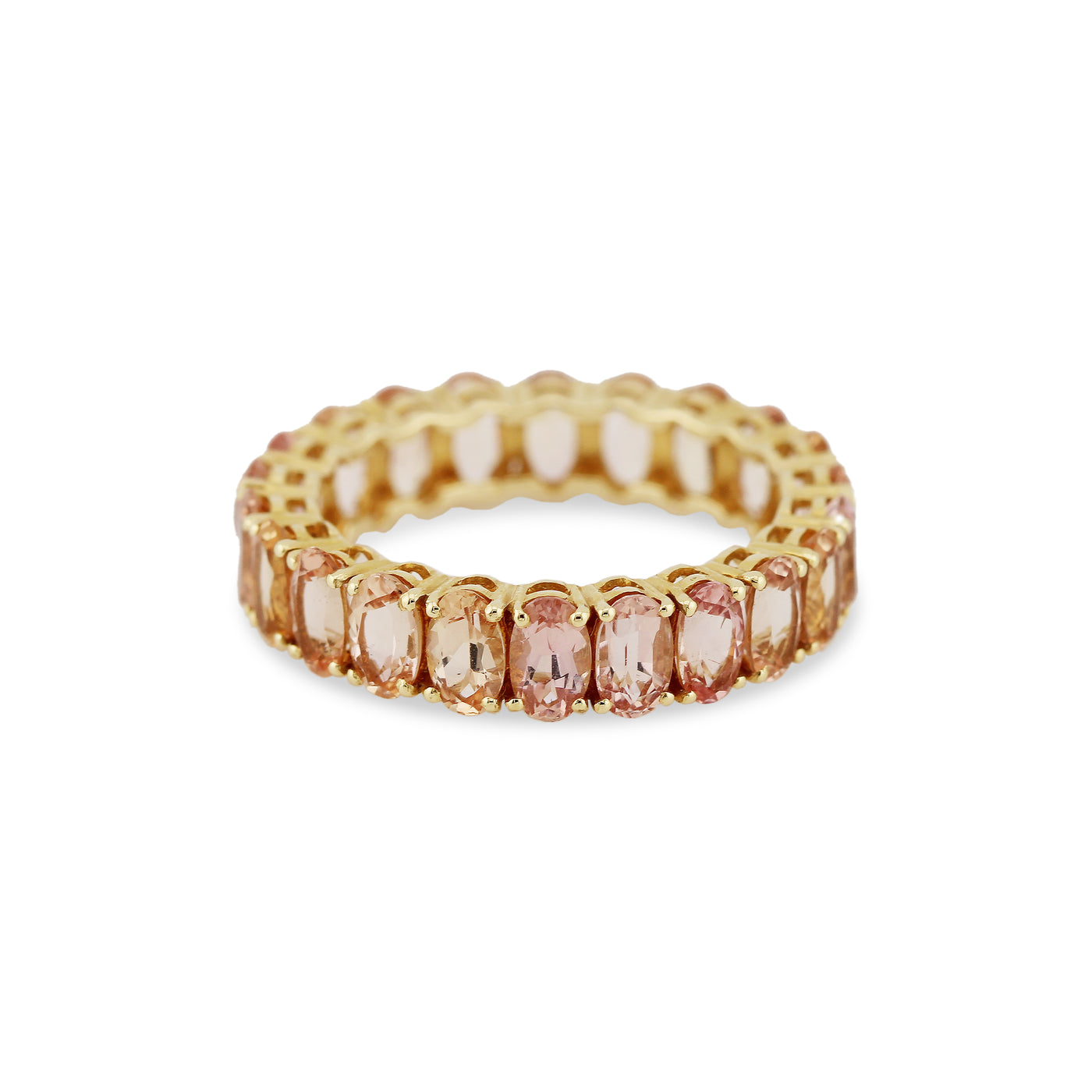 Gemstone Oval Ring In 18K Yellow Gold