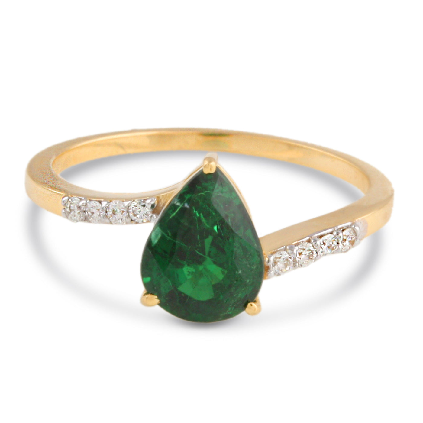 18K Gold Tsavorite & Diamond Ring – Tresor Collection