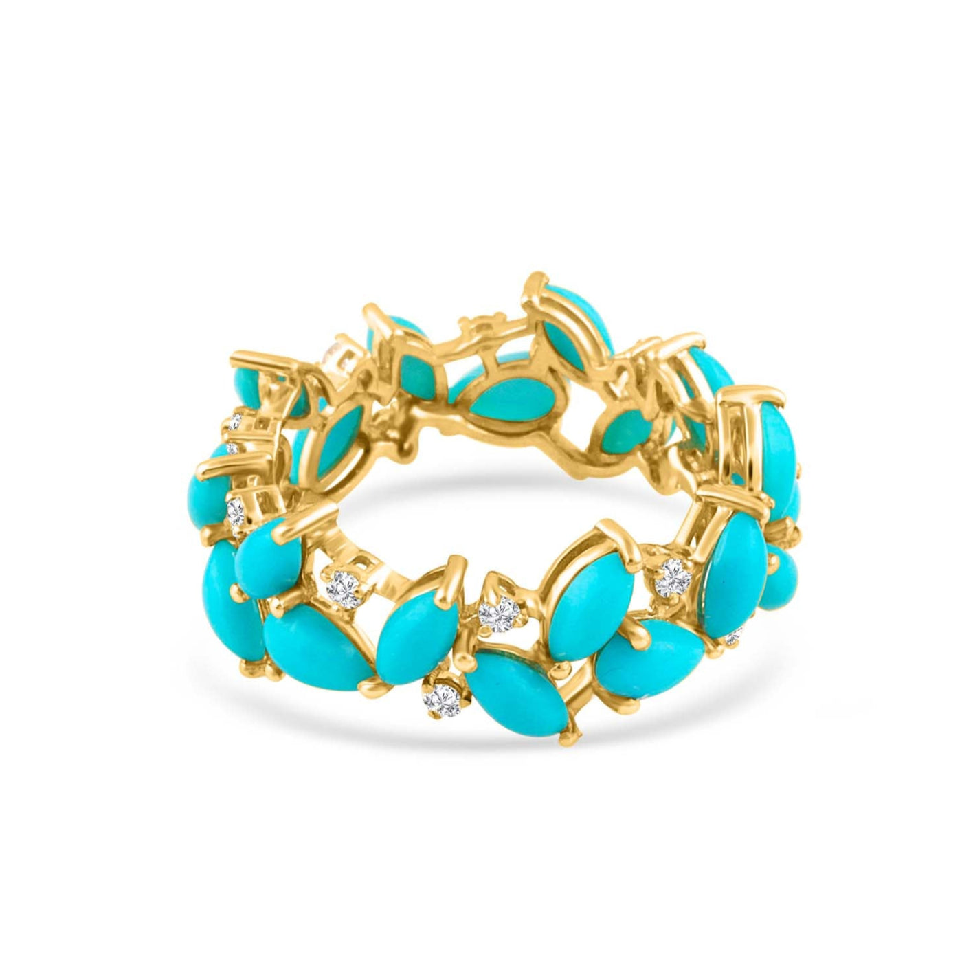 Turquoise Marquise and Diamond Round – Tresor Collection