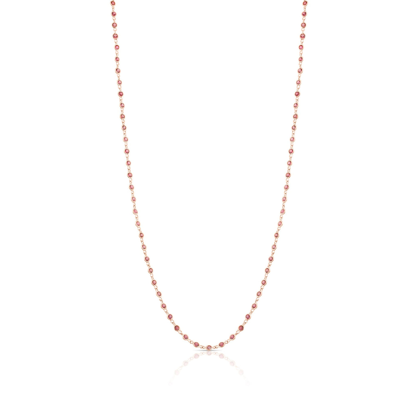 18K Gold Pink Tourmaline Necklace – handcrafted fine jewelry by Tresor Collection