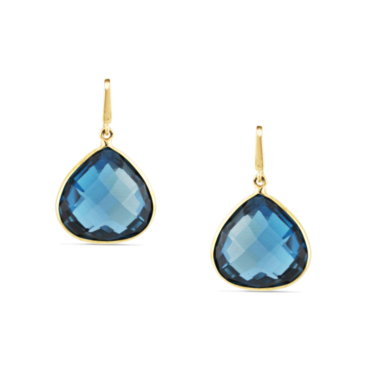 Blue Topaz Tabiz Earring In 18K Yellow Gold