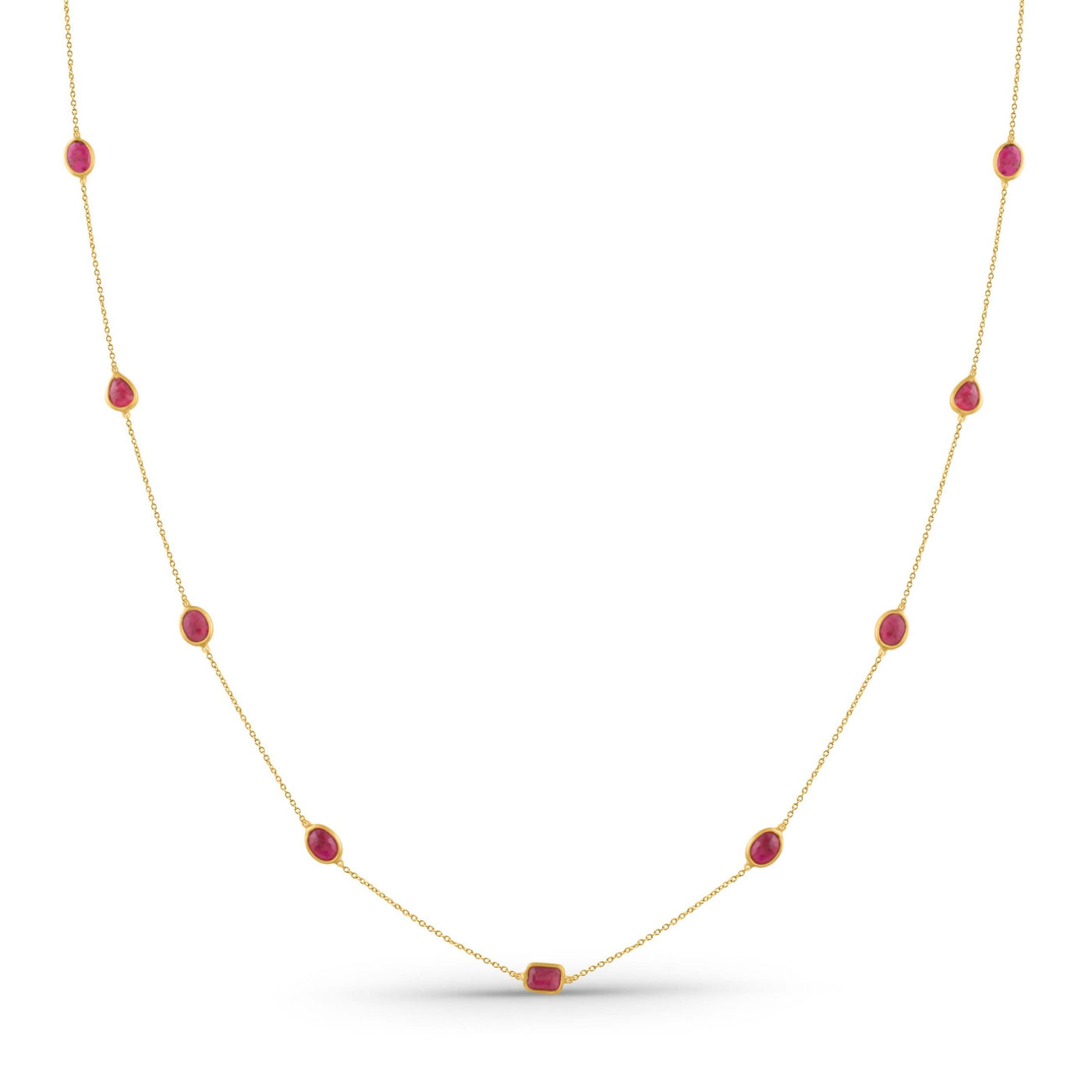 18K gold Ruby necklace – handcrafted fine jewelry by Tresor Collection