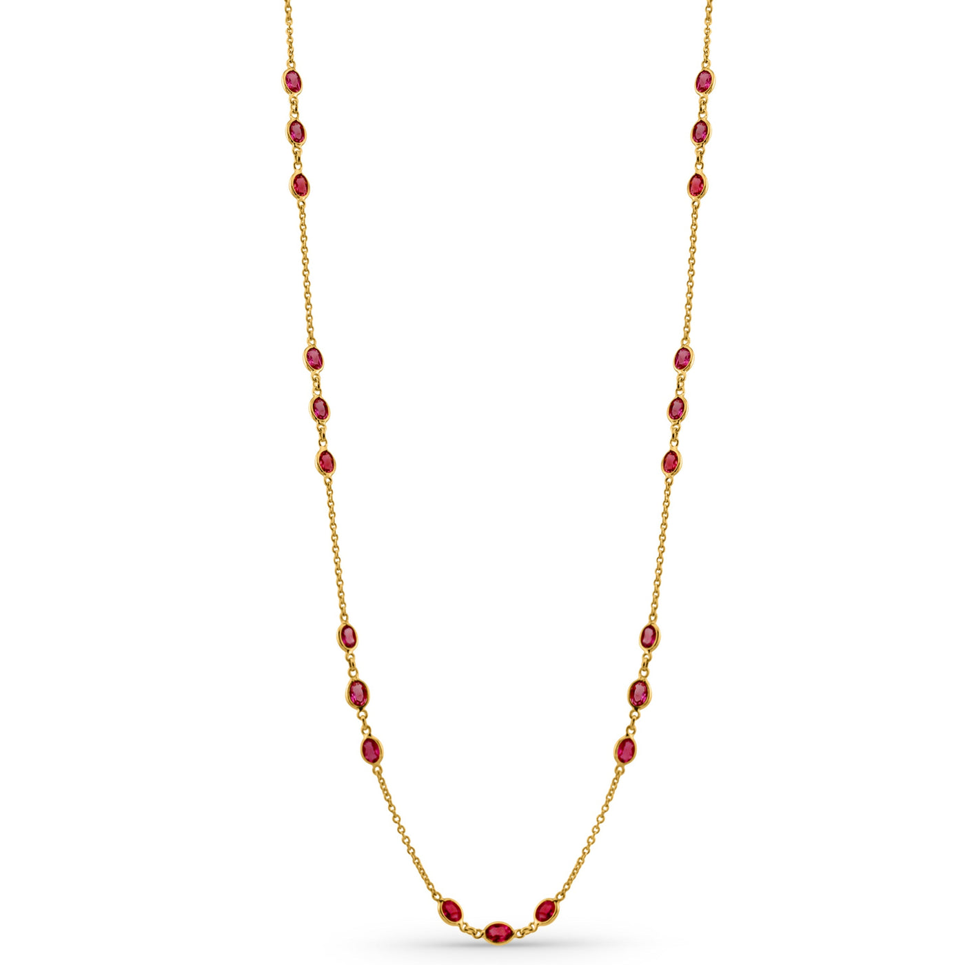 18K gold pink sapphire necklace – refined luxury jewelry