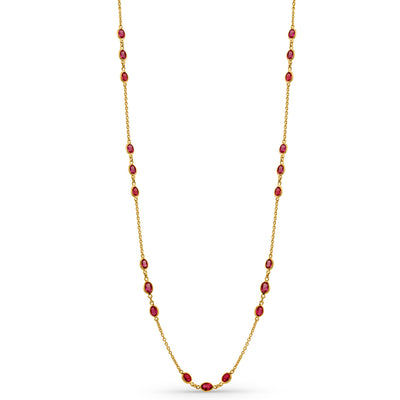 18K gold pink sapphire necklace – refined luxury jewelry