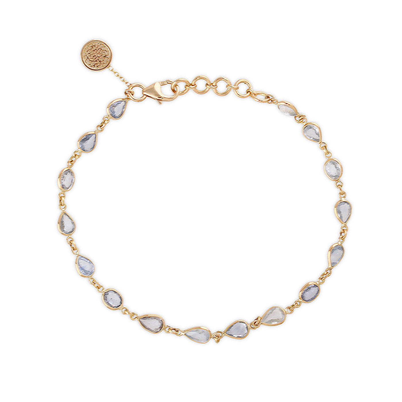 Blue Sapphire Bracelet In 18K Yellow Gold