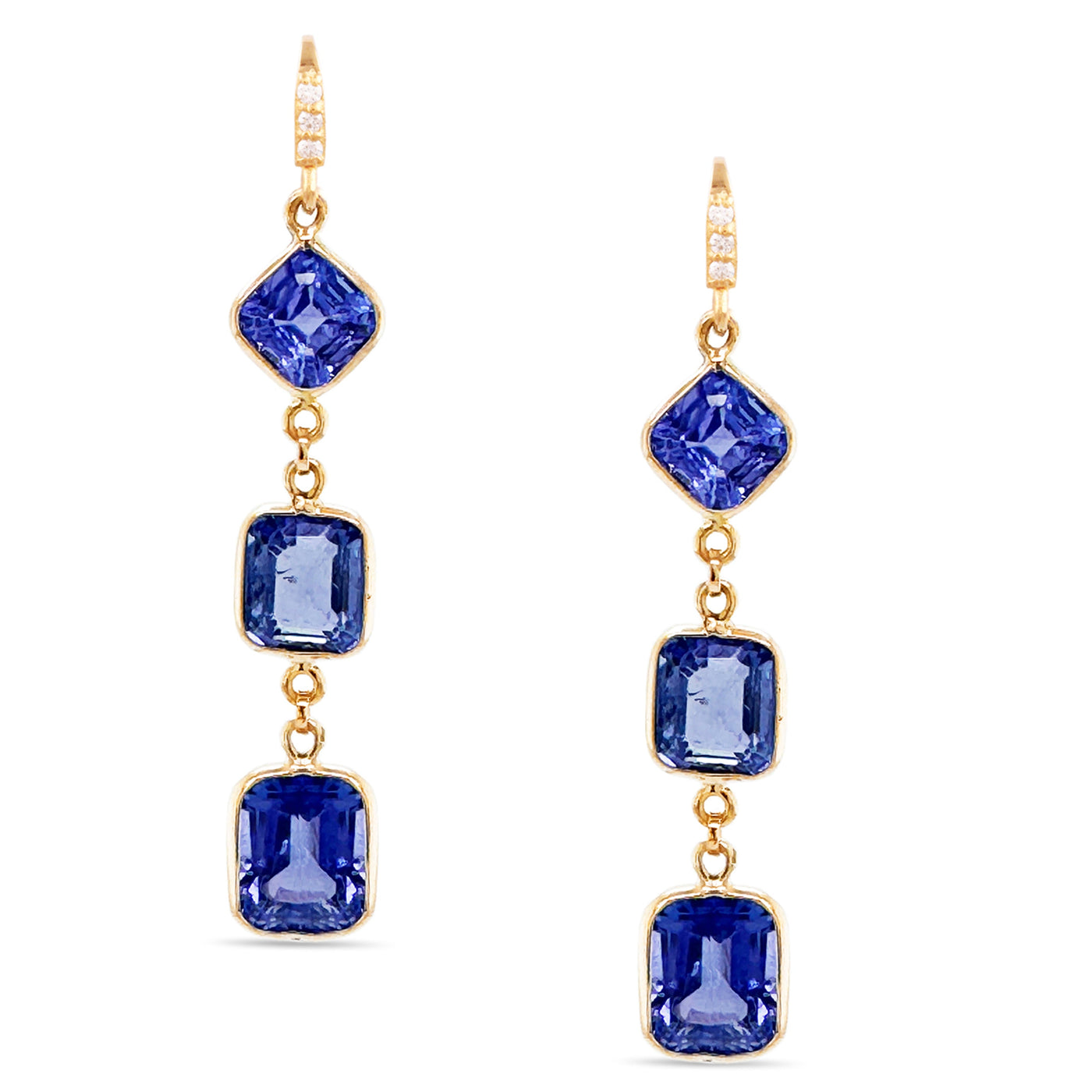 18K Gold Tanzanite Earrings – Fin Collection