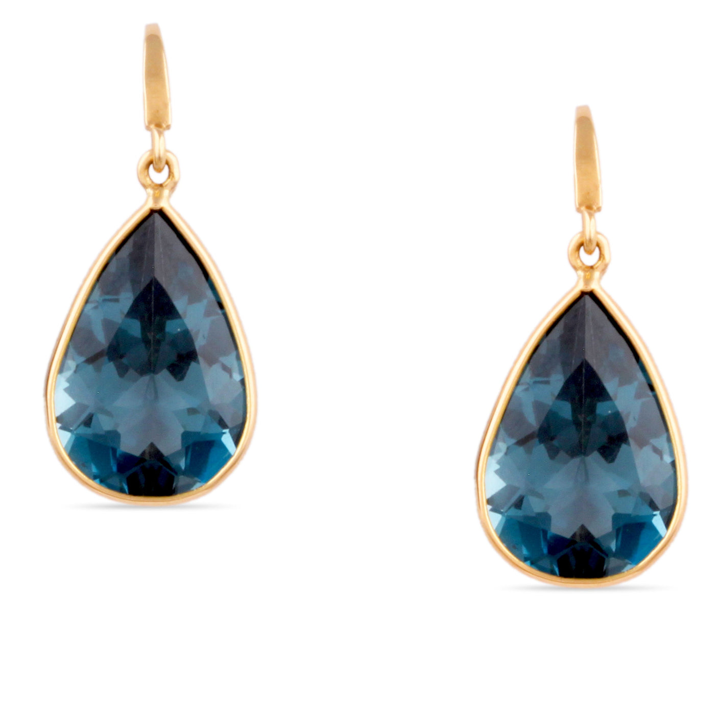 18K Gold London Blue Topaz Earrings – Fin Collection