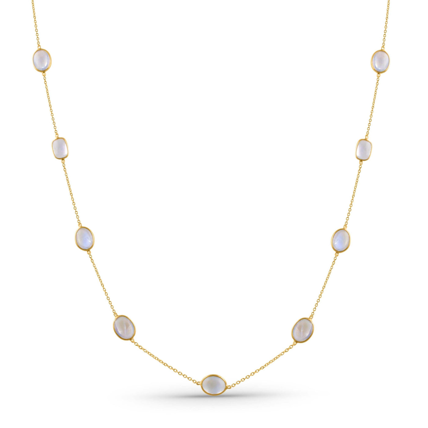 18K gold Rainbow Moonstone necklace – designer handcrafted jewelry by Tresor Collection