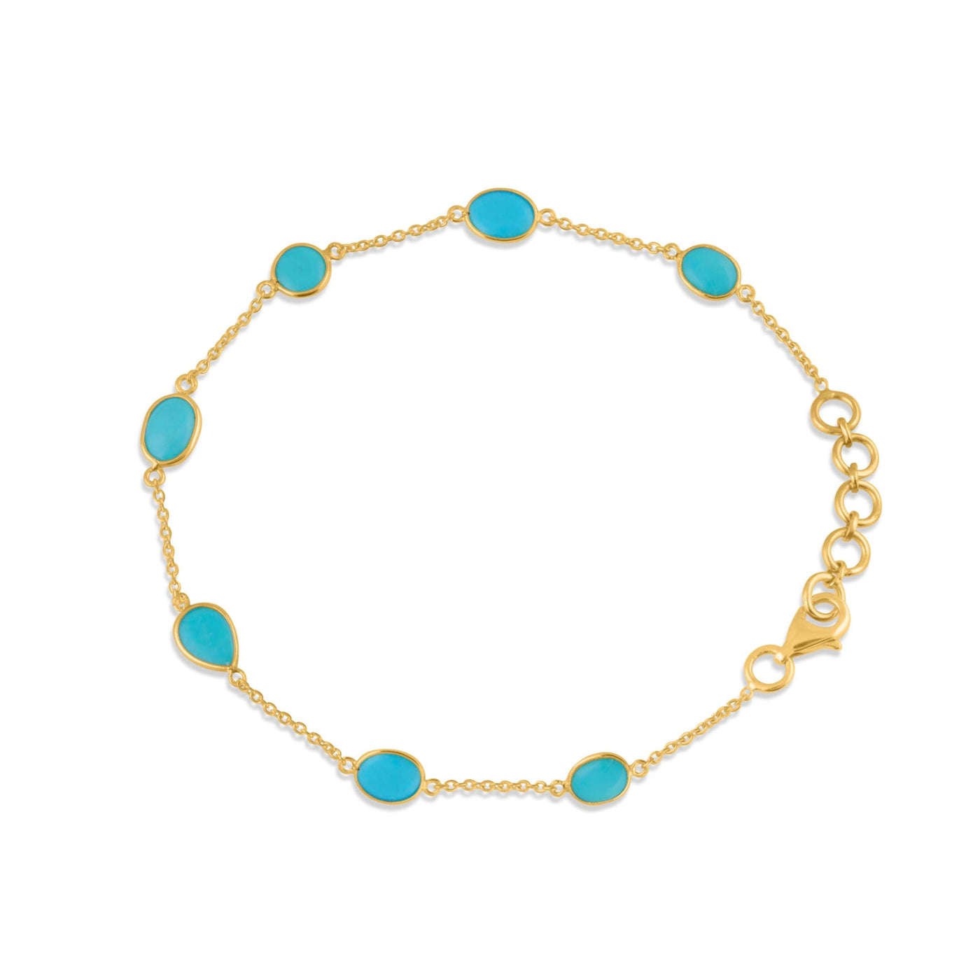 18K gold Turquoise bracelet – handcrafted designer jewelry by Tresor Collection