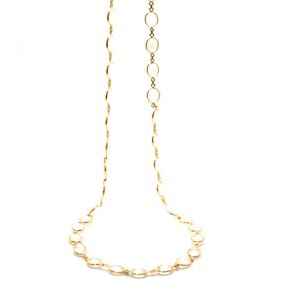 Rainbow Moonstone Long Station Necklace In 18K Yellow Gold - 32"
