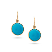 Gemstone Round Earring In 18K Yellow Gold - Tresor Collection