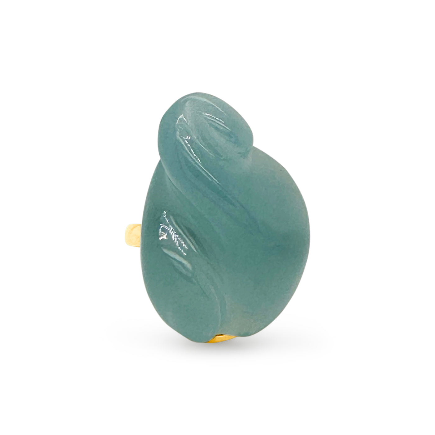 Aquamarine Carved Ring in 18k Yellow Gold, Aquamarine, Aquamarine Ring, Gold, Gold Ring