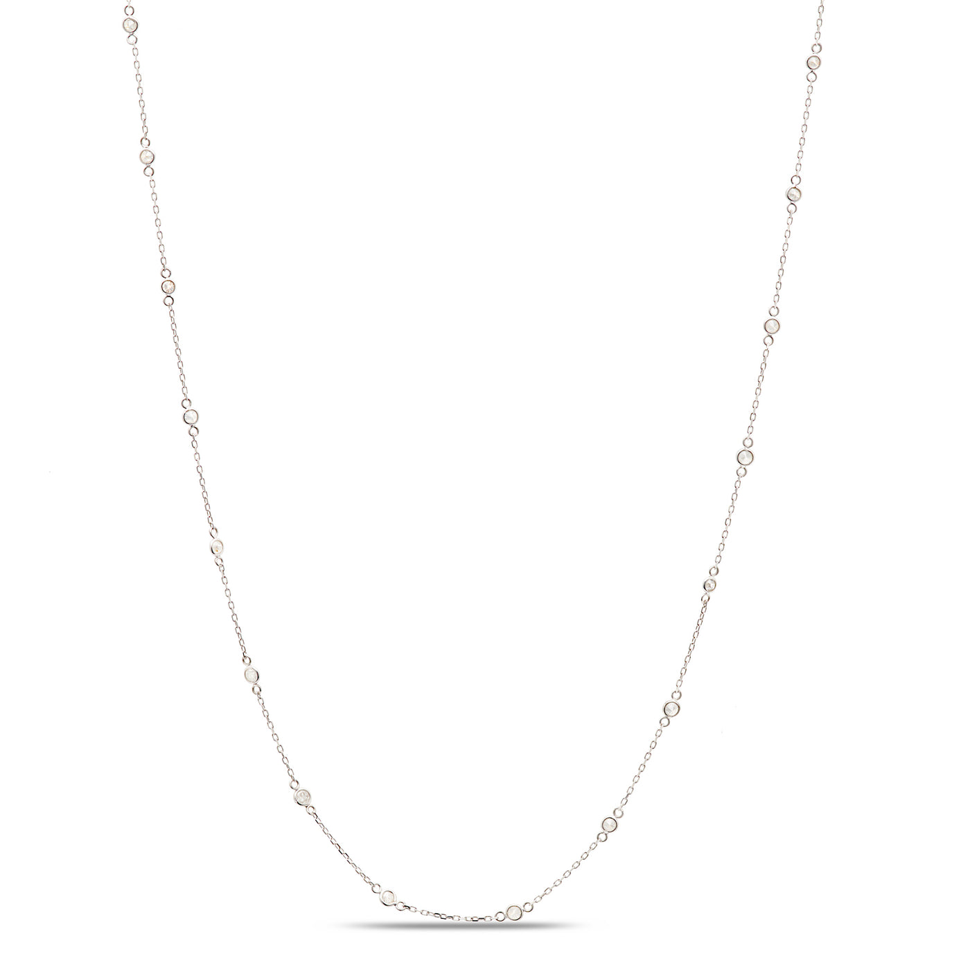 Diamond Necklace In 18K White Gold