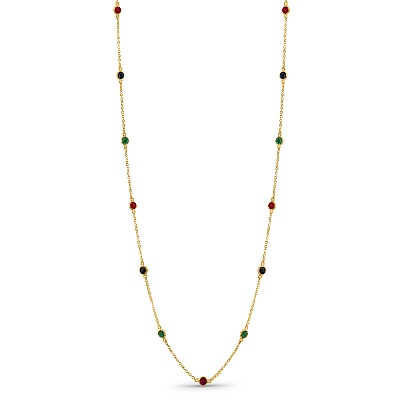 Ruby Rd. Necklace In 18K Yellow Gold