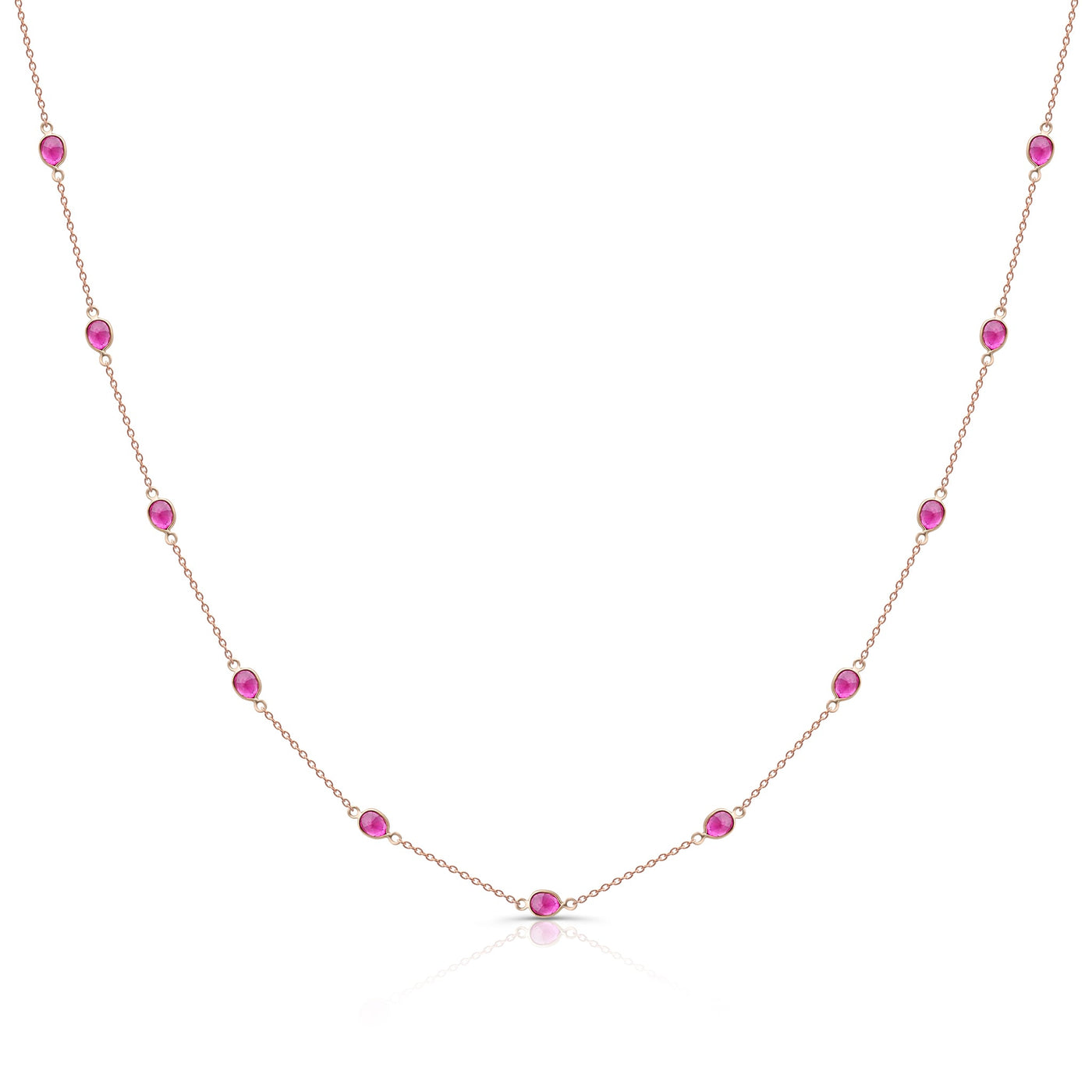 18K Gold Ruby Necklace – handcrafted fine jewelry by Tresor Collection
