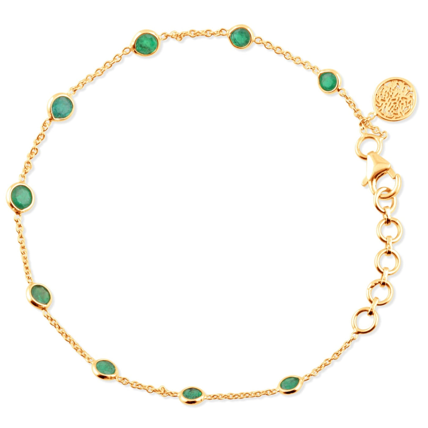 18K Gold Emerald Bracelet – Tresor Collection