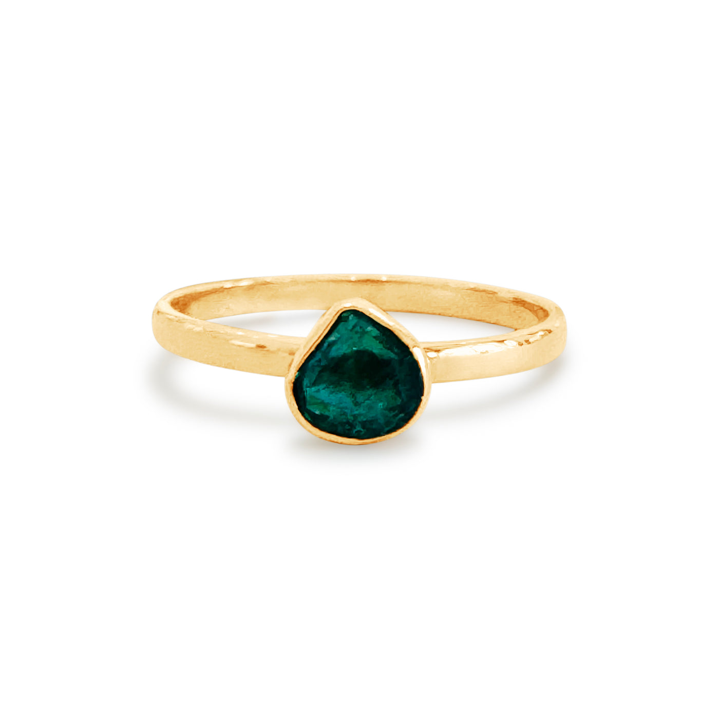 Emerald Tabiz Ring In 18K Yellow Gold