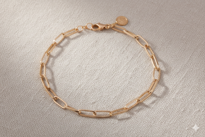 Paper Clip Bracelet In 18k Yellow Gold | Tresor Collection