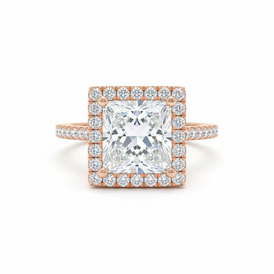 18K Rose Gold Princess Cut Diamond Ring – Designer Fine Jewelry by Tresor Collection
