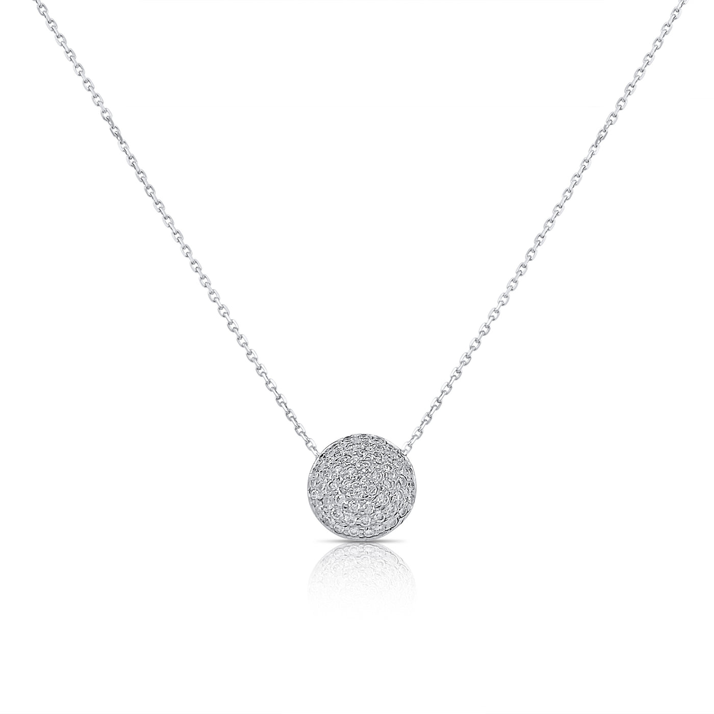 Diamond Lente Necklace In 18K Gold