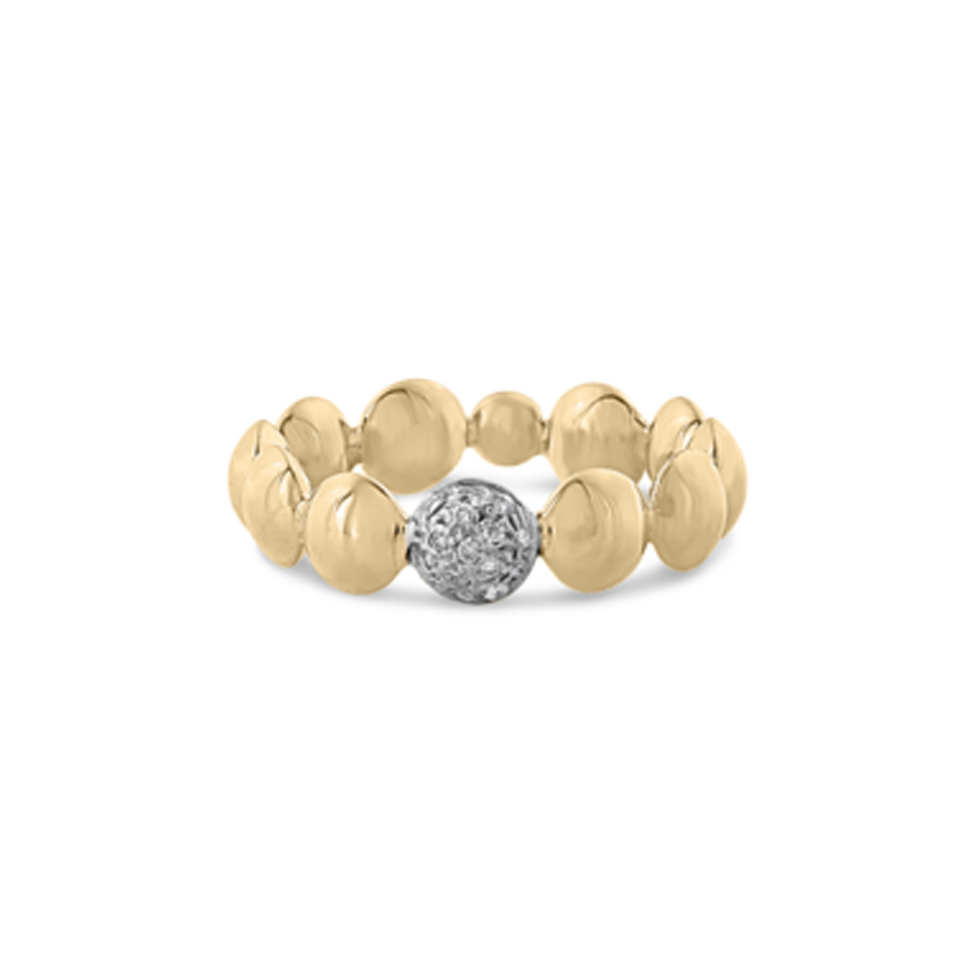 Diamond Lente Ring In 18K Gold