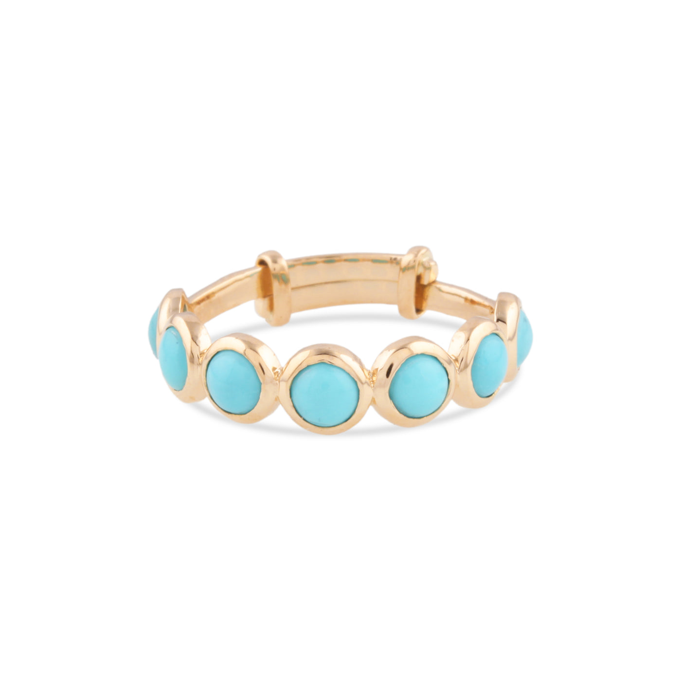 Turquoise Rd. Ring In 18K Yellow Gold