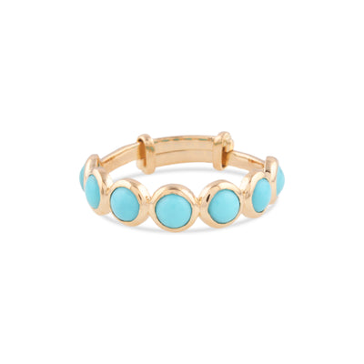 Gemstone Round Ring In 18K Yellow Gold