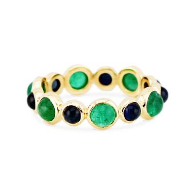 Gemstone Round Ring In 18K Yellow Gold