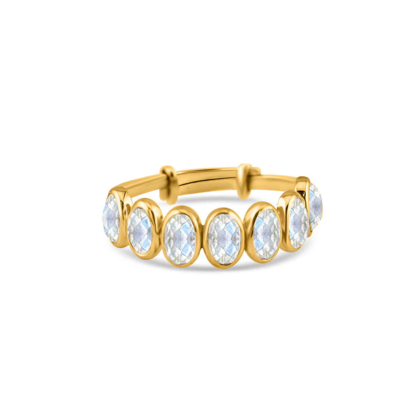 Gemstone Oval Ring In 18K Yellow Gold