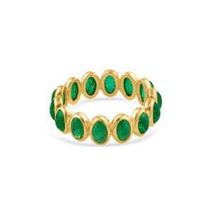 Emerald Eternity Ring – Tresor Collection, Elegant 18k gold eternity ring with vibrant green emerald gemstones from the Tresor Collection, Best Emerald Ring, bestgold ring, Miami, USA, Miami Florida, Tresor Collection, Emerald Ring