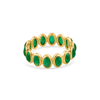 Emerald Eternity Ring – Tresor Collection, Elegant 18k gold eternity ring with vibrant green emerald gemstones from the Tresor Collection, Best Emerald Ring, bestgold ring, Miami, USA, Miami Florida, Tresor Collection, Emerald Ring