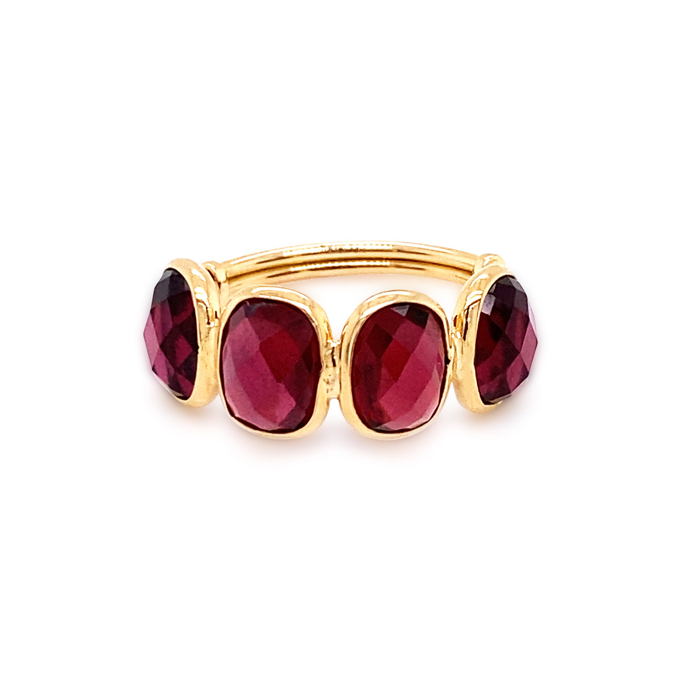 18K Yellow Gold Rhodolite Ring – Mosaico Collection | Tresor Collection