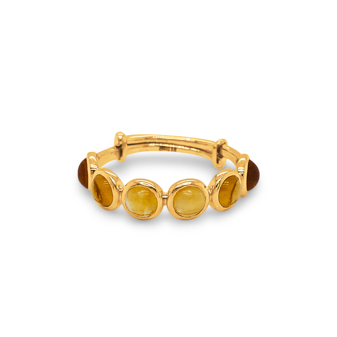 Gemstone Rd. Ring In 18K Yellow Gold