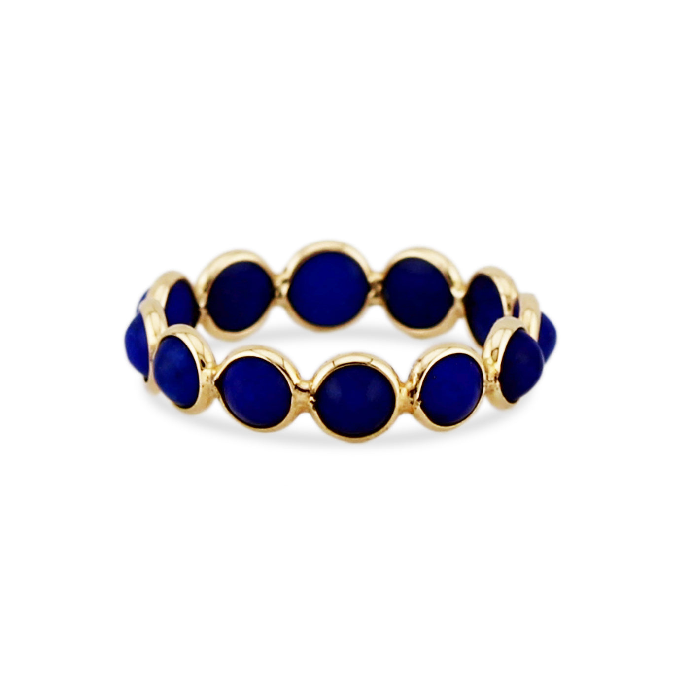 Gemstone Round Ring In 18K Yellow Gold