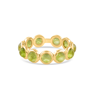 Gemstone Round Ring In 18K Yellow Gold