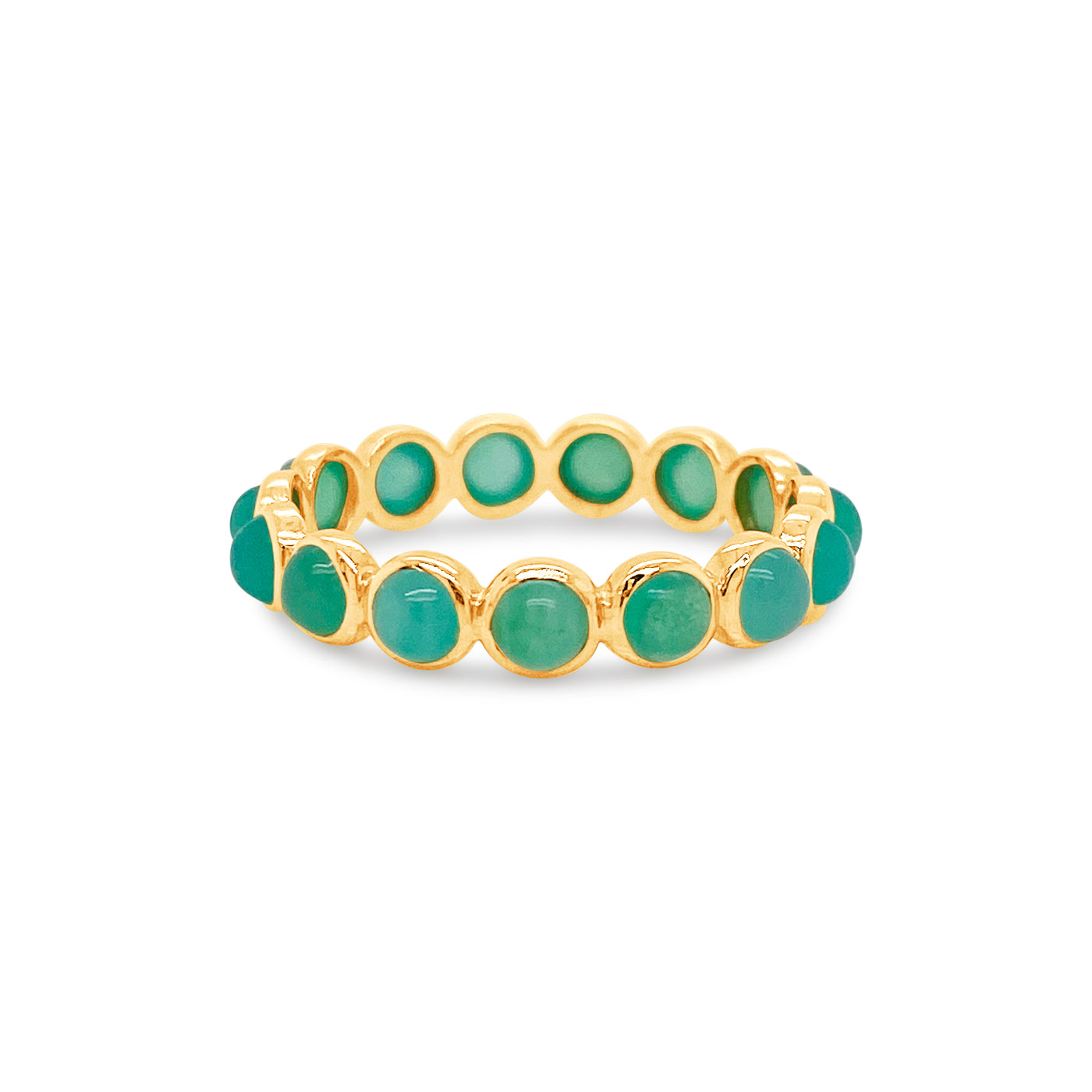 Gemstone Round Ring In 18K Yellow Gold