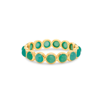 Gemstone Round Ring In 18K Yellow Gold