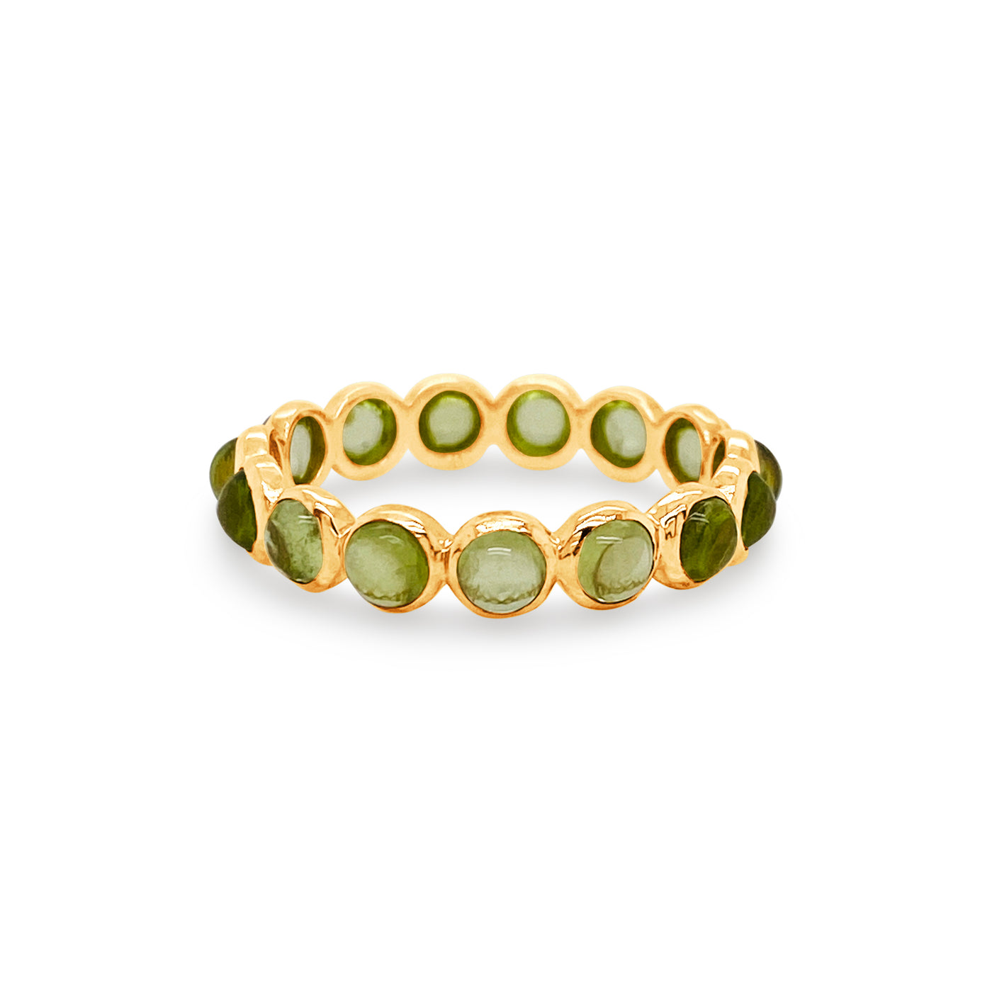 Gemstone Round Ring In 18K Yellow Gold