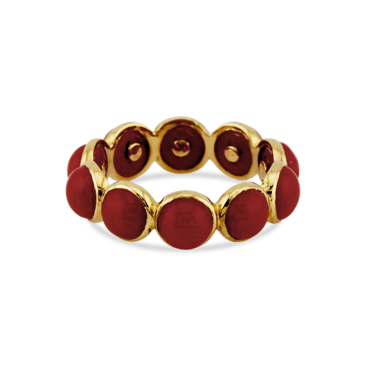 Gemstone Rd. Ring In 18K Yellow Gold