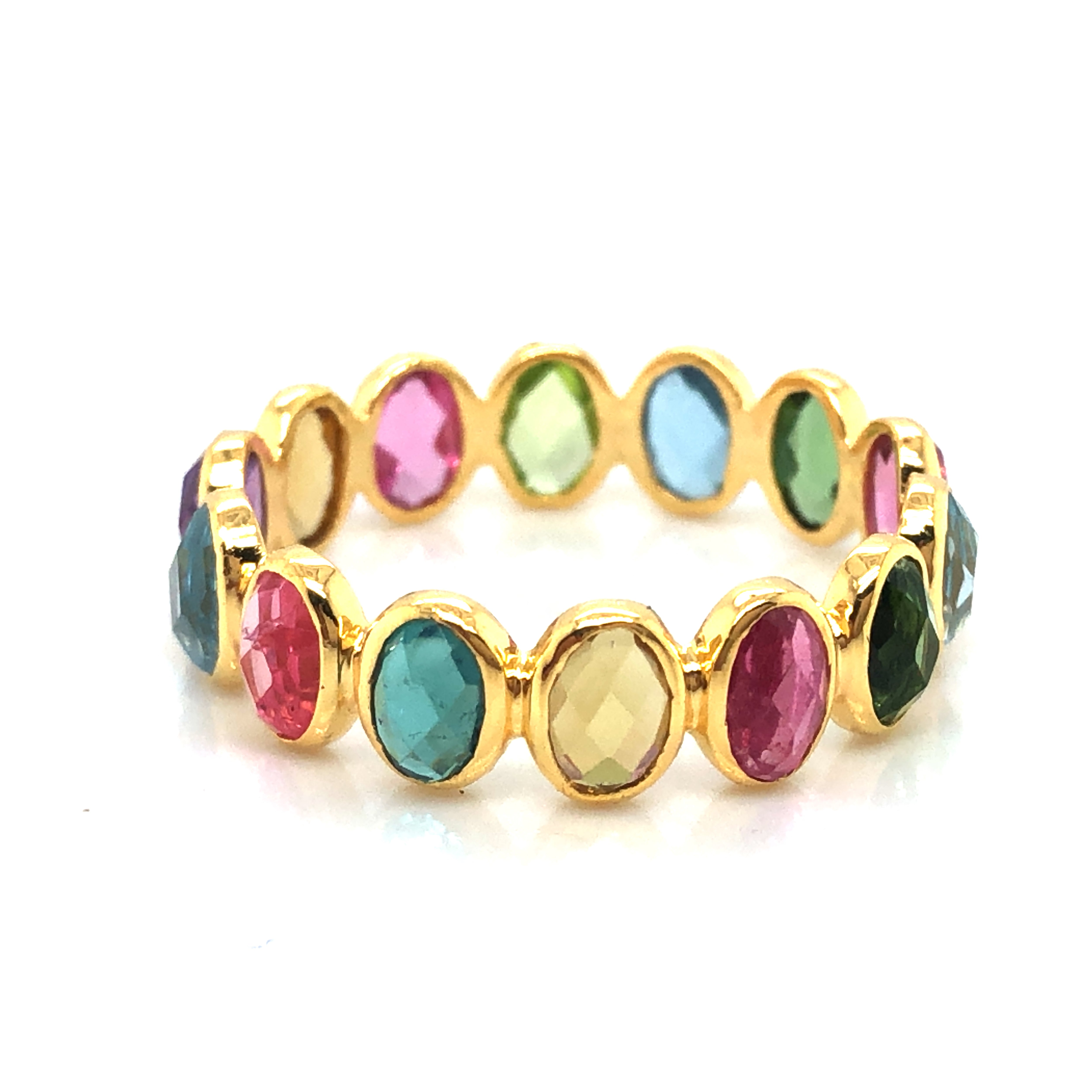 Gemstone Oval Ring In 18K Yellow Gold – Tresor Collection