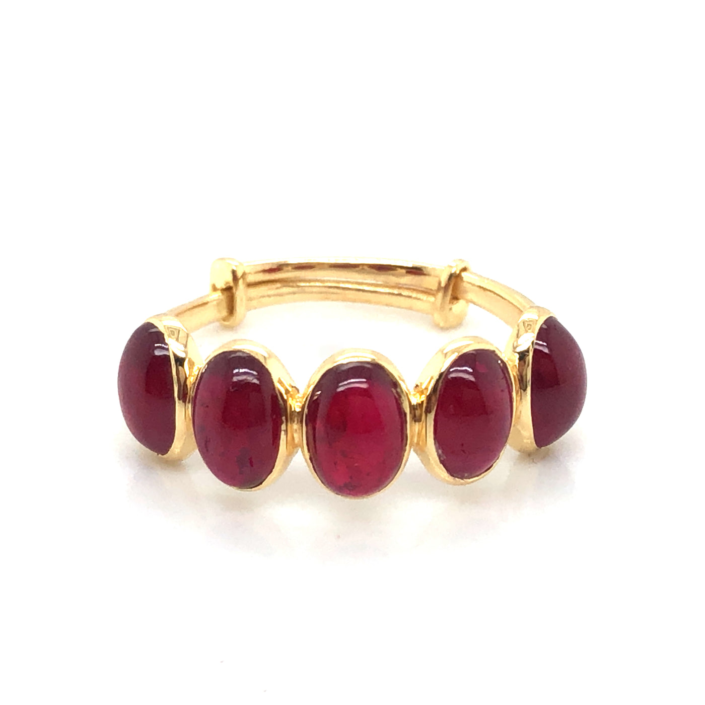 Gemstone Oval Ring In 18K Yellow  Gold