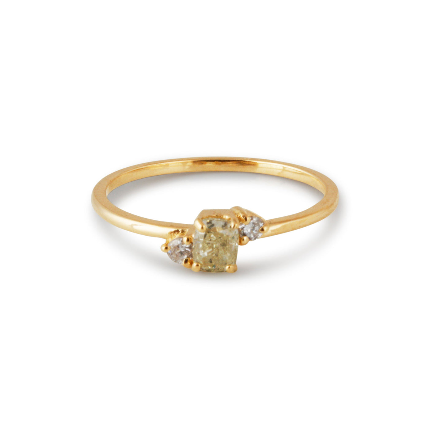 18K Yellow Gold Diamond Ring by Tresor Collection